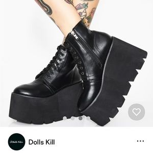 Dollskill Wicked Comet Crash Platform Boots